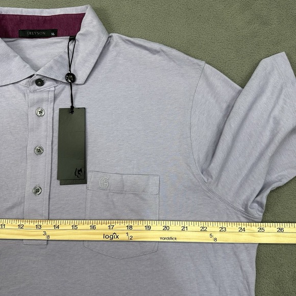 Greyson‎ Spirit Polo Mens XL Dewberry Lilac Purple Golf Performance Pima Stretch - Picture 5 of 9